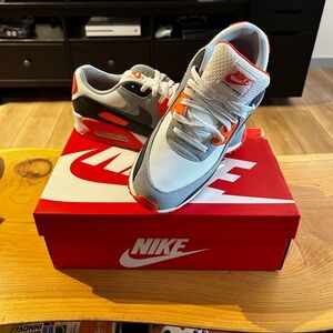 Nike Air Max Shoes - White, Black, and Orange